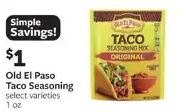 Fareway Old El Paso Taco Seasoning offer