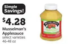 Fareway Musselman's Applesauce offer