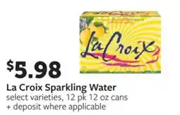 Fareway La Croix Sparkling Water offer