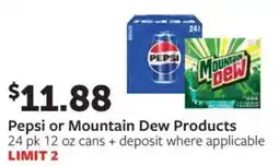 Fareway Pepsi or Mountain Dew Products offer