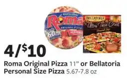 Fareway Roma Original Pizza or Bellatoria Personal Size Pizza offer
