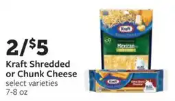 Fareway Kraft shredded or chunk cheese offer