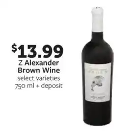 Fareway Z Alexander Brown Wine offer
