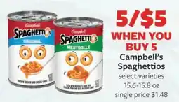 Fareway Campbell's Spaghettios offer
