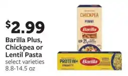 Fareway Barilla Plus, Chickpea or Lentil Pasta offer