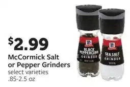 Fareway McCormick Salt or Pepper Grinders offer