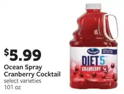 Fareway Ocean Spray cranberry cocktail offer