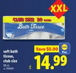Lidl soft bath tissue, club size offer