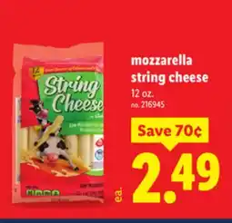 Lidl mozzarella string cheese offer