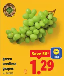 Lidl green seedless grapes offer