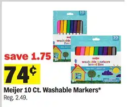 Meijer Meijer 10 Ct. Washable Markers offer