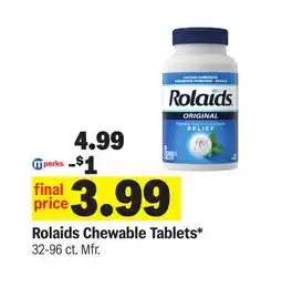 Meijer Rolaids Chewable Tablets offer