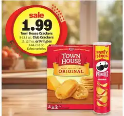 Meijer Town House Crackers 9-13.8 oz., Club Crackers 11-13.7 oz. or Pringles 6.84-7.16 oz offer