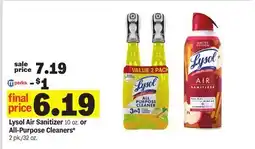 Meijer Lysol Air Sanitizer 10 oz. or All-Purpose Cleaners offer