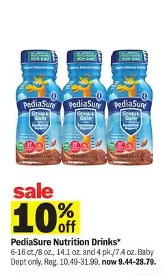 Meijer PediaSure Nutrition Drinks offer