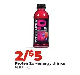 Hy-Vee Protein2o +energy drinks offer