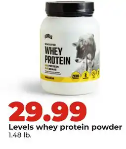 Hy-Vee Levels whey protein powder offer