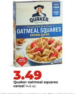 Hy-Vee Quaker oatmeal squares cereal offer