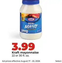 Hy-Vee Kraft mayonnaise offer