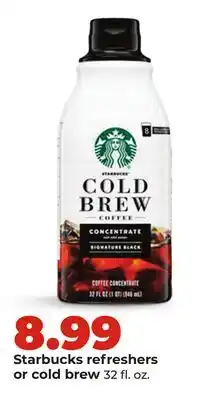 Hy-Vee Starbucks refresher or cold brew offer
