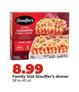 Hy-Vee Family Size Stouffer's dinner offer