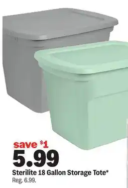 Meijer Sterilite 18 Gallon Storage Tote offer