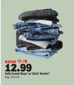 Meijer Falls Creek Boys' or Girls' Denim offer