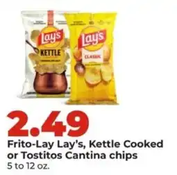 Hy-Vee Frito-Lay Lay's, Kettle Cooked or Tostitos Cantina chips offer