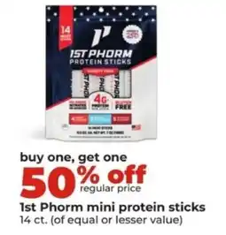 Hy-Vee 1st Phorm mini protein sticks offer