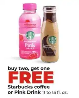 Hy-Vee Starbucks coffee or Pink Drink offer