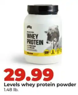 Hy-Vee Levels whey protein powder offer