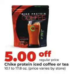 Hy-Vee Chike protein iced coffee or tea offer