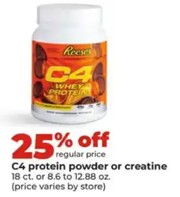Hy-Vee Reese's C4 protein powder or creating offer