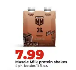 Hy-Vee Muscle Milk protein shakes offer