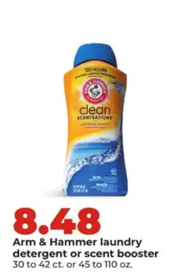 Hy-Vee Arm & Hammer laundry detergent or scent booster offer