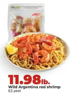 Hy-Vee Golden Harvest wild argentina red shrimp offer
