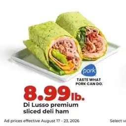 Hy-Vee Di Lusso premium sliced deli ham offer