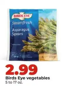 Hy-Vee Birds Eye asparagus spears offer