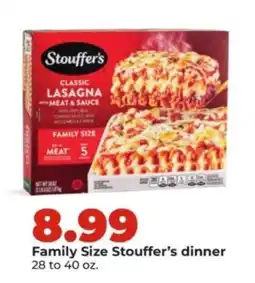 Hy-Vee Stouffer's classic lasagna with meat & sauce offer