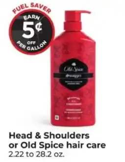 Hy-Vee Head & Shoulders or Old Spice hair care offer