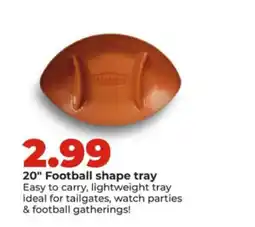 Hy-Vee Football shape tray offer
