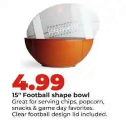 Hy-Vee 15" Football shape bowl offer