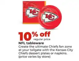 Hy-Vee NFL tableware offer