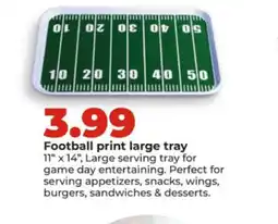 Hy-Vee Football print large tray offer