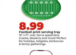 Hy-Vee Football print serving tray offer