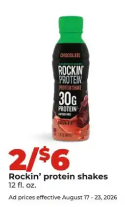 Hy-Vee Rockin' protein shakes offer