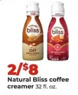 Hy-Vee Natural Bliss coffee creamer offer