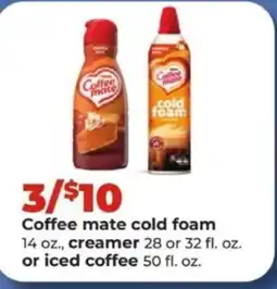 Hy-Vee Coffee mate cold foam offer