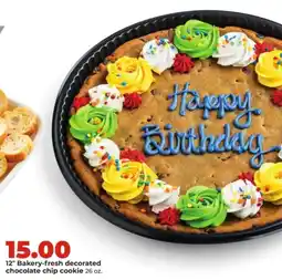 Hy-Vee 12" Bakery-fresh decorated chocolate chip cookie offer