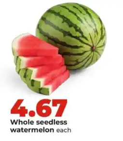 Hy-Vee Whole seedless watermelon offer